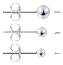 Kit 3 Pares De Brinco Bolinha Prata Trio Antialérgico