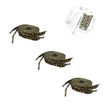 Kit 3 Pares De Cadarços Estampa De Oncinha Moda Animal Print Kit 3 Pares De Cadarços Estampa De Oncinha Moda Animal Print