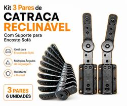 Kit 3 Pares de Catraca para Sofá Retrátil Blindada Sofá Reclinável Kit 3 Pares de Catraca para Sofá Retrátil Blindada Sofá Reclinável