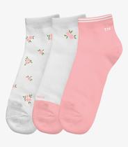 Kit 3 Pares De Meia Cano Curto Infantil Trick Nick Branco
