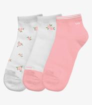 Kit 3 Pares De Meia Cano Curto Infantil Trick Nick Branco