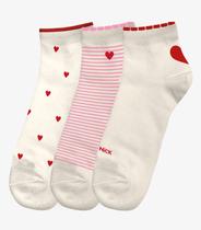 Kit 3 Pares De Meia Cano Curto Infantil Trick Nick Vermelho