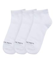 Kit 3 Pares De Meia Cano Curto Lisas Trick Nick Branco