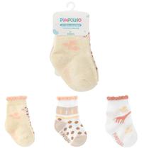 Kit 3 Pares De Meia Infantil Colorida Estampada Menina Tamanho 00 ao 15 Pimpolho Kit 3 Pares De Meia Infantil Colorida Estampada Menina Tamanho 00 ao 15 Pimpolho