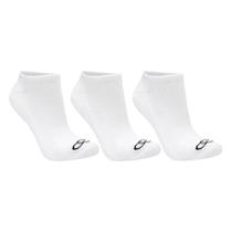 Kit 3 Pares de Meia Masculina Olympikus Cano Curto Branco