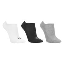 Kit 3 Pares de Meia Olympikus Cano Curto Algodão Macia