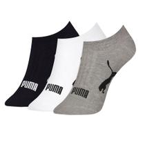Kit 3 Pares de Meia Puma Sapatilha Preto/cinza/branco