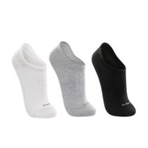 Kit 3 Pares de Meia Sapatilha Lupo 3270-089 Preta/Cinza/Branca