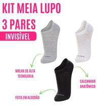 Kit 3 Pares de Meia Sapatilha P/ Tênis Sapato Calçado Invisível Respirável Algodão Pés Casual Pilates Ioga Cano Baixo