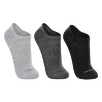 Kit 3 Pares de Meia Sapatilha P/ Tênis Sapato Calçado Invisível Respirável Algodão Pés Casual Pilates Ioga Cano Baixo