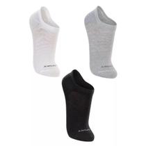 Kit 3 Pares de Meia Sapatilha P/ Tênis Sapato Calçado Invisível Respirável Algodão Pés Casual Pilates Ioga Cano Baixo - Lupo