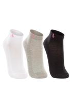 Kit 3 Pares de Meia Soquete Feminina Cano Baixo Lupo 3226.