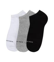 Kit 3 Pares De Meia Soquete Lisas Trick Nick Unica