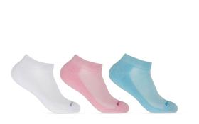 Kit 3 Pares de Meias 33/38 Cano Curto Atoalhada Branca/Azul/Rosa 004HOWC18123 Hoahi