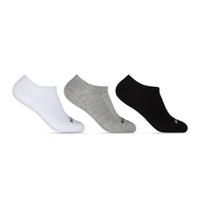 Kit 3 Pares de Meias 33/38 Invisivel Branca/Cinza/Preta (004HOWI22002) Hoahi