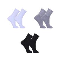 Kit 3 Pares de Meias Adulto Masculina Esportiva Cano Alto - Conforto e Versatilidade para o Dia a Dia - Lar Mare