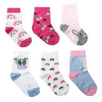 Kit 3 pares de meias algodão infantil e juvenil feminina 3087