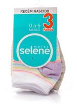 Kit 3 Pares de Meias Bebê Menina Algodão Selene - pimpolho Kit 3 Pares de Meias Bebê Menina Algodão Selene - pimpolho
