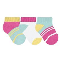 Kit 3 pares de meias Bebê Recem Nascido Menina Algodão Selene Cod 1007