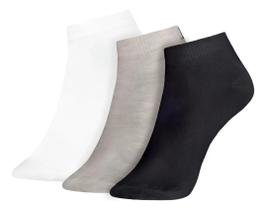 Kit 3 Pares de Meias Cano Curto Lisa Unissex Conforto Diário