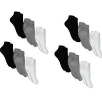 Kit 3 pares de meias cano curto soquete clássica