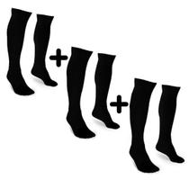 Kit 3 Pares De Meias Cano Longo Coturno Inverno Reforçada Algodao