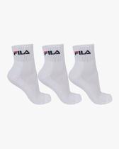 Kit 3 Pares de Meias Cano Médio Adulto Algodão Unisex Fila