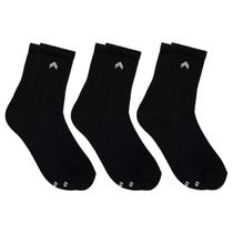 Kit 3 Pares de Meias Cano Médio Atoalhada Ultra Conforto Algodão Penteado Up Urban Casual Unissex