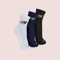 Kit 3 Pares De Meias Cano Médio Masculina Mormaii Em Algodão Cotton Kit 3 Pares De Meias Cano Médio Masculina Mormaii Em Algodão Cotton