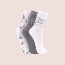 Kit 3 Pares De Meias Cano Médio Masculina Mormaii Em Algodão Cotton Kit 3 Pares De Meias Cano Médio Masculina Mormaii Em Algodão Cotton