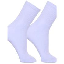 Kit 3 pares de meias femininas cano longo lisa