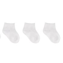 Kit 3 pares de meias infantil para bebê cano longo brancas 12-24 meses - unik baby