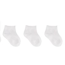 Kit 3 pares de meias infantil para bebê cano longo brancas 24-48 meses - unik baby