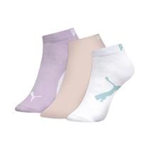 Kit 3 Pares de Meias Infantil Puma Sapatilha Branco/lilás