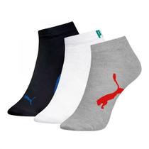 Kit 3 Pares de Meias Infantil Puma Sapatilha Preto/branco Kit 3 Pares de Meias Infantil Puma Sapatilha Preto/branco