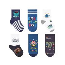 Kit 3 Pares de Meias Infantis Sortidos Selene