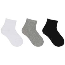 Kit 3 Pares de Meias Juvenil Hoahi Cano Curto Kit 3 Pares de Meias Juvenil Hoahi Cano Curto