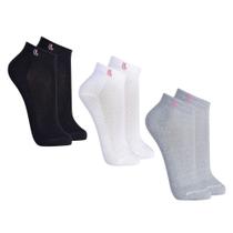 Kit 3 Pares De Meias Lupo Cano Curto Sport Algodão Feminino