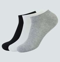 Kit 3 pares de meias masculinas soquete moda masculinas