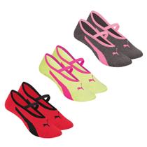 Kit 3 Pares De Meias Puma Sapatilha Pilates Feminina