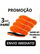 Kit 3 Pares de Palmilha de Gel Treking P.u Confortável e Flexível Barato Kit 3 Pares de Palmilha de Gel Treking P.u Confortável e Flexível Barato