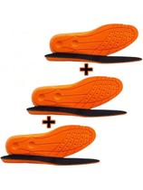 Kit 3 Pares de Palmilha Fininha de Gel P.u com Tecido Para Todos Tipos de Calçados