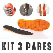 Kit 3 Pares de Palmilhas para Dores nos Pés Ortopédica Alto Conforto Kit 3 Pares de Palmilhas para Dores nos Pés Ortopédica Alto Conforto