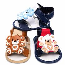 Kit 3 Pares de Sandálias Masculinas Ursinho Coala Para Bebê Menino e Reborn