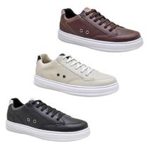 KIT 3 Pares De Tenis Casual Confortável Masculino