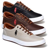 kit 3 pares do tenis masculino Polo Open casual dia a dia sapatenis casual kit 3 pares do tenis masculino Polo Open casual dia a dia sapatenis casual