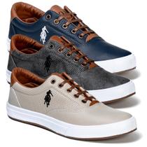 kit 3 pares do tenis masculino Polo Open casual dia a dia sapatenis casual kit 3 pares do tenis masculino Polo Open casual dia a dia sapatenis casual