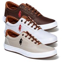 kit 3 pares do tenis masculino Polo Open casual dia a dia sapatenis casual