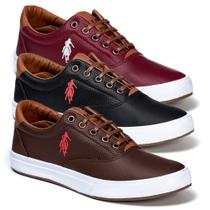 kit 3 pares do tenis masculino Polo Open casual dia a dia sapatenis casual kit 3 pares do tenis masculino Polo Open casual dia a dia sapatenis casual