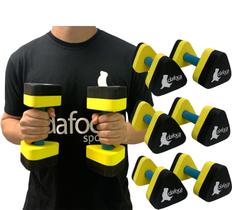 Kit 3 Pares Halteres Hidroginástica em EVA 1 à 2kg DF1104-P Preto/Amarelo Dafoca Sports Kit 3 Pares Halteres Hidroginástica em EVA 1 à 2kg DF1104-P Preto/Amarelo Dafoca Sports